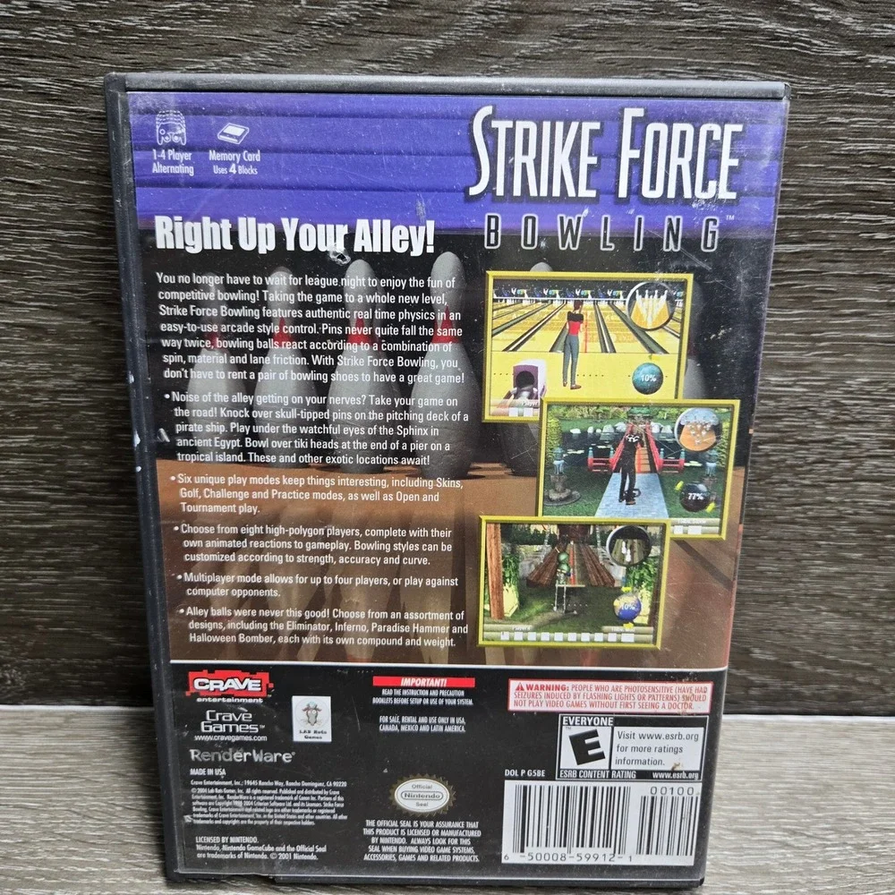Strike Force Bowling Nintendo GameCube Game 2005 CIB Complete DOL-P-G5BE Tested